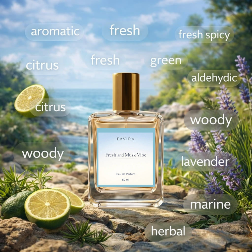 TAMBRID Fresh & Musk VIBE Aromatic Green Luxury Fragrance for Men