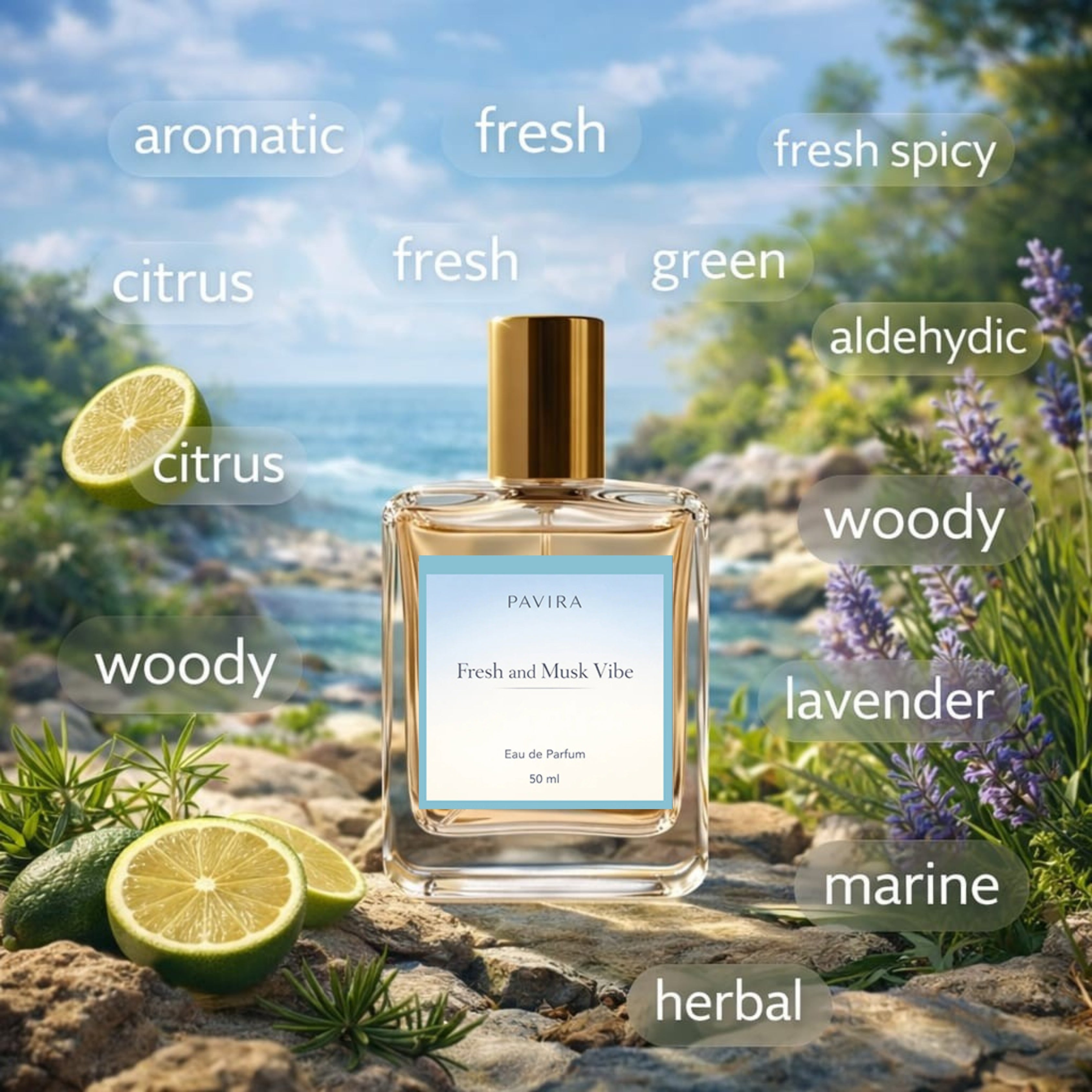 TAMBRID Fresh & Musk VIBE Aromatic Green Luxury Fragrance for Men